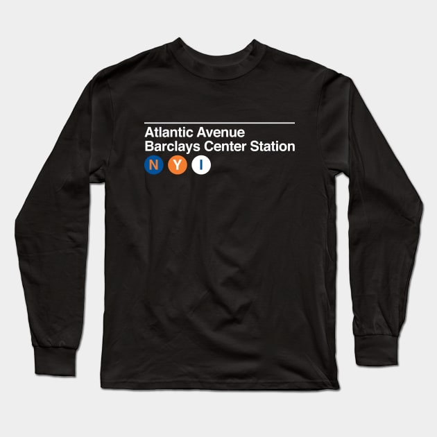 NYI Subway Stops Long Sleeve T-Shirt by NYIslesBlog